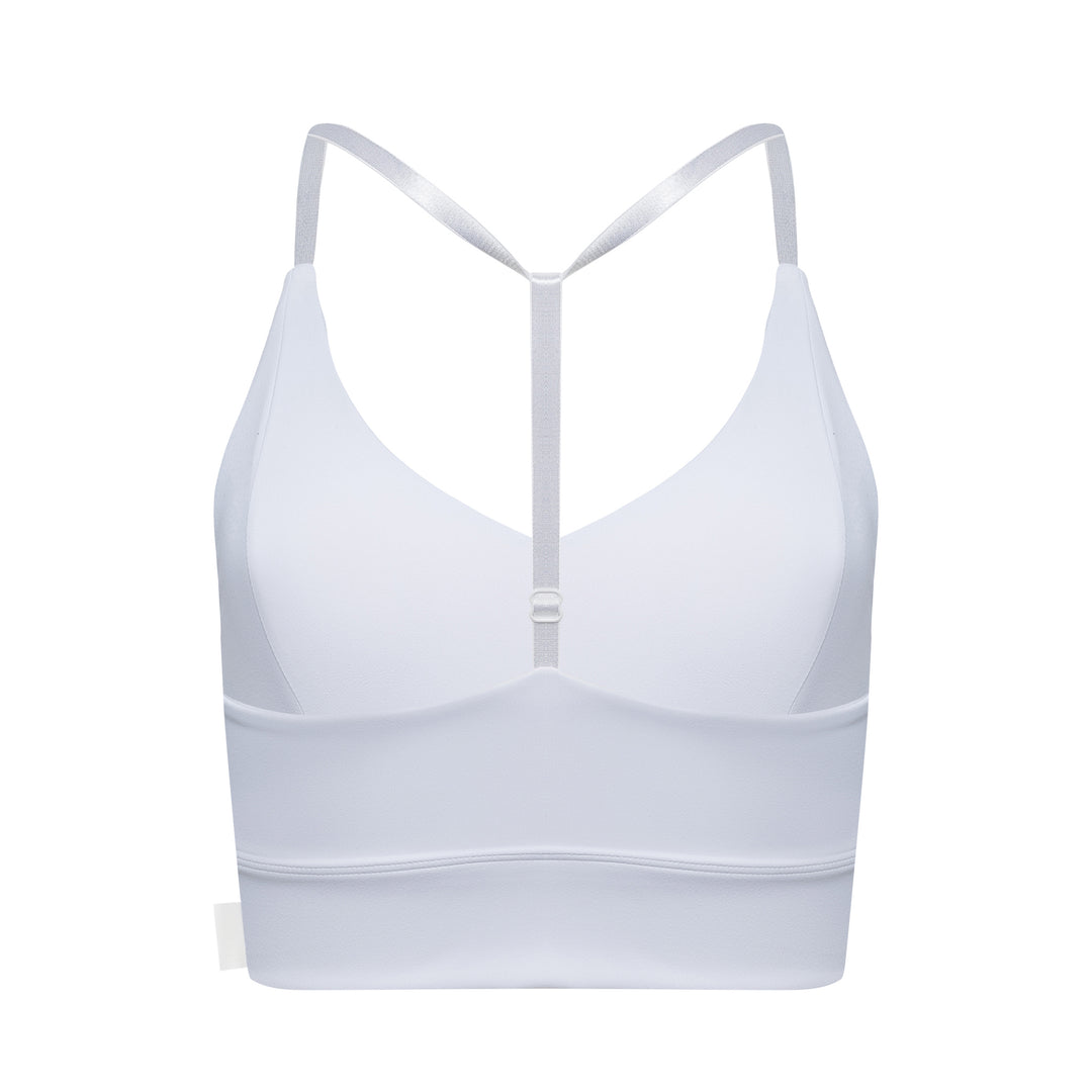 The Deep V Bra Top | White