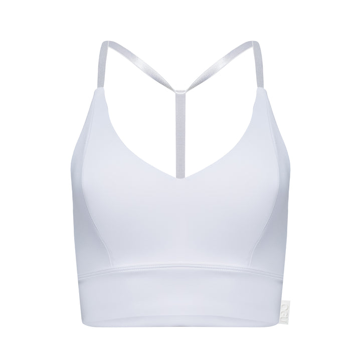 The Deep V Bra Top | White